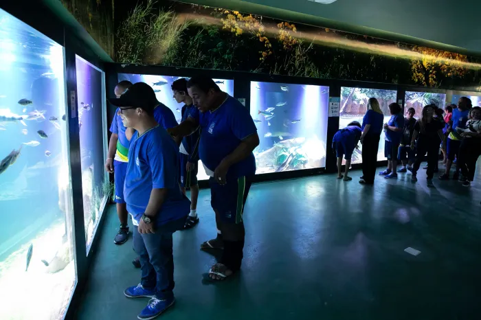Aquário Municipal recebe estudantes com deficiência intelectual e TEA