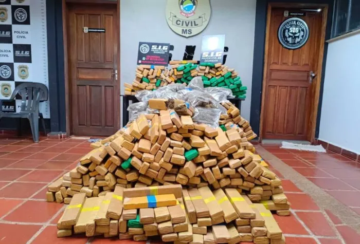 Ação conjunta entre Polícia Civil de MS e SP resulta na apreensão de mais de uma tonelada de drogas em Dourados