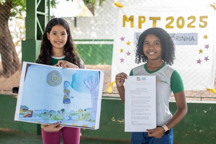 Alunas de Cuiabá são reconhecidas por melhor desenho e música de combate ao trabalho infantil
